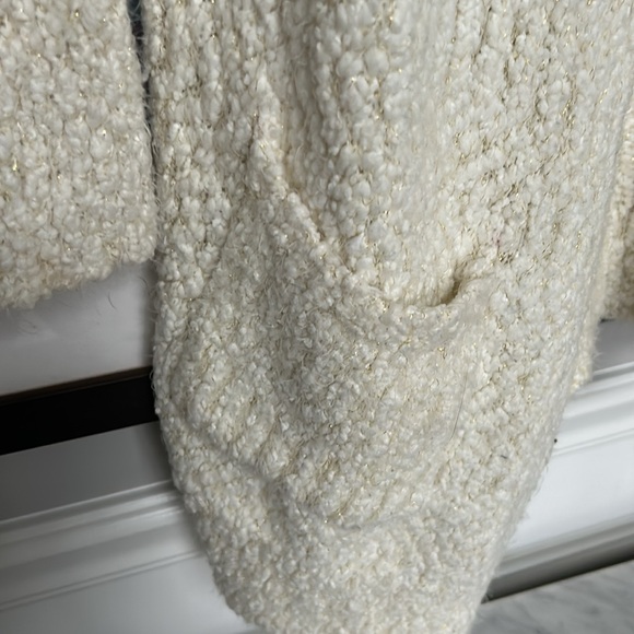 Ci Sono - Women's Cream and Gray Sweater-open pocket cardigan nwot - Picture 6 of 7